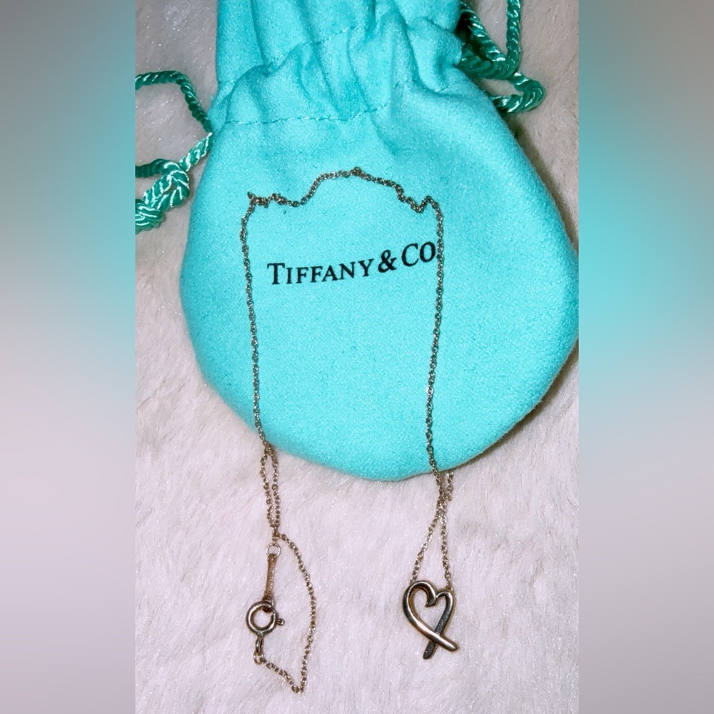 Tiffany & Co. 925 Paloma Picasso Silver Loving Heart Necklace